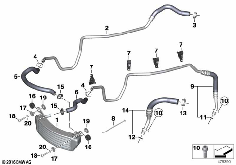 Oil Cooler for 2012 BMW-Motorrad K 1300 R #0