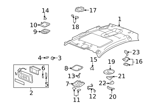 Interior Trim - Roof for 2008 Saturn Aura #3