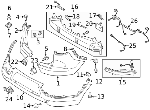 Bumper & Components - Rear for 2012 Kia Sportage #0
