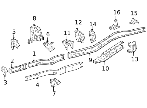 Frame & Components for 2011 Toyota Tacoma #0