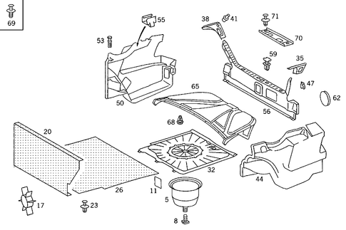 Luggage Compartment Covering for 1986 Mercedes-Benz 300E #0