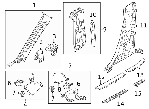 Interior Trim - Pillars for 2021 Mazda 6 #0