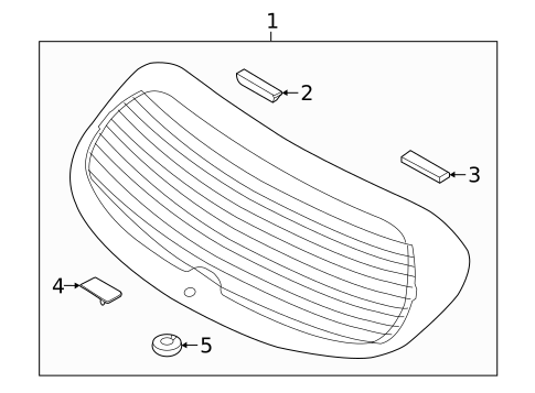 Glass - Lift Gate for 2017 Hyundai Tucson #0