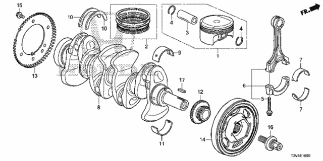 Crankshaft - Piston for 2014 Honda Accord #0