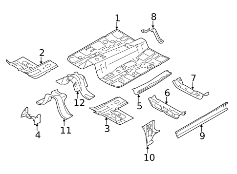 Floor & Rails for 2018 Subaru Forester #0