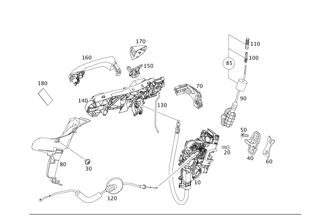 1907203902 - Front Doors: Door Lock for Mercedes-Benz Image image