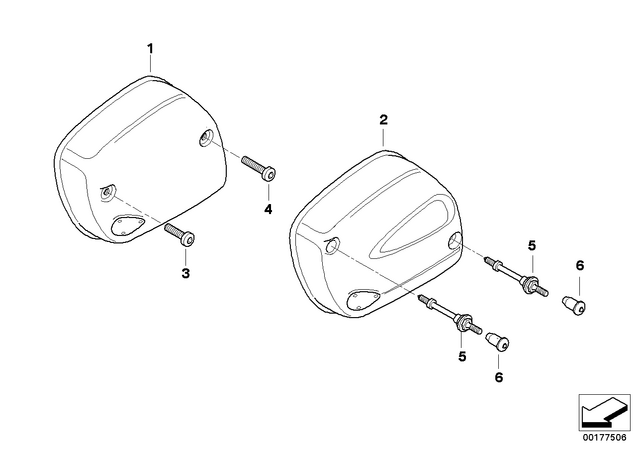 11127680433 - : Carbon-Fiber Cylinder Head Cover, Left for BMW-Motorrad Image
