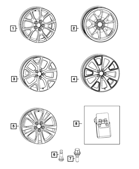 Wheels, Tires and Hardware for 2015 Jeep Cherokee #0
