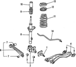 52688SA5003 - Suspension: Strut Bumper for Honda: Accord, Civic, Prelude Image