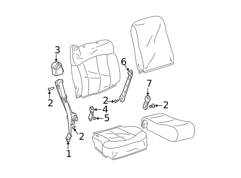 Front Seat Belts for 2001 GMC Yukon #0