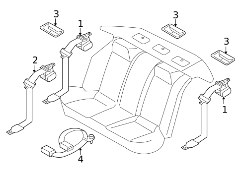 Seat Belt for 2006 Nissan Altima #1