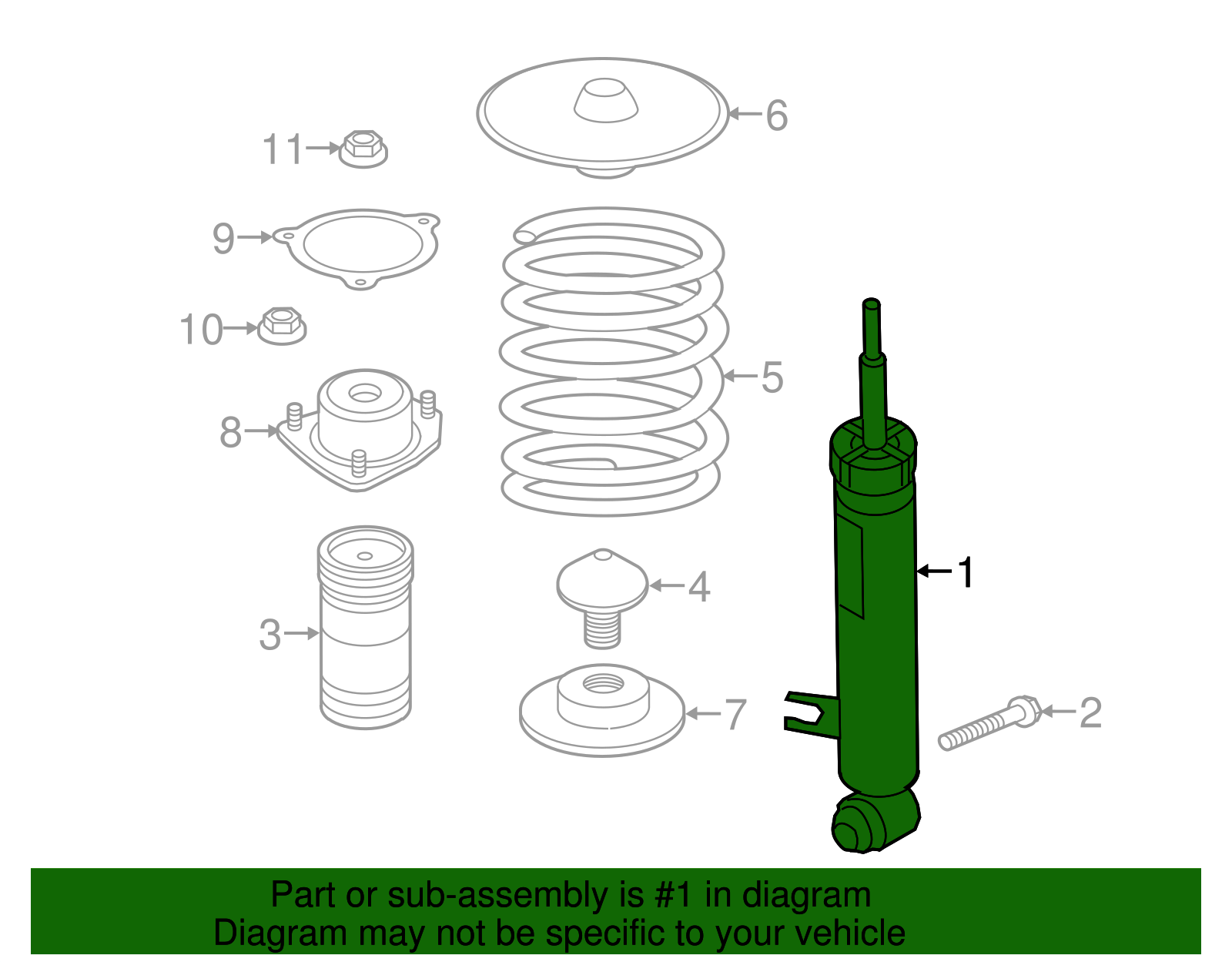 r36プラス 33526867866 - 2014-2019 BMW Shock Absorber (33-52-6-867-866