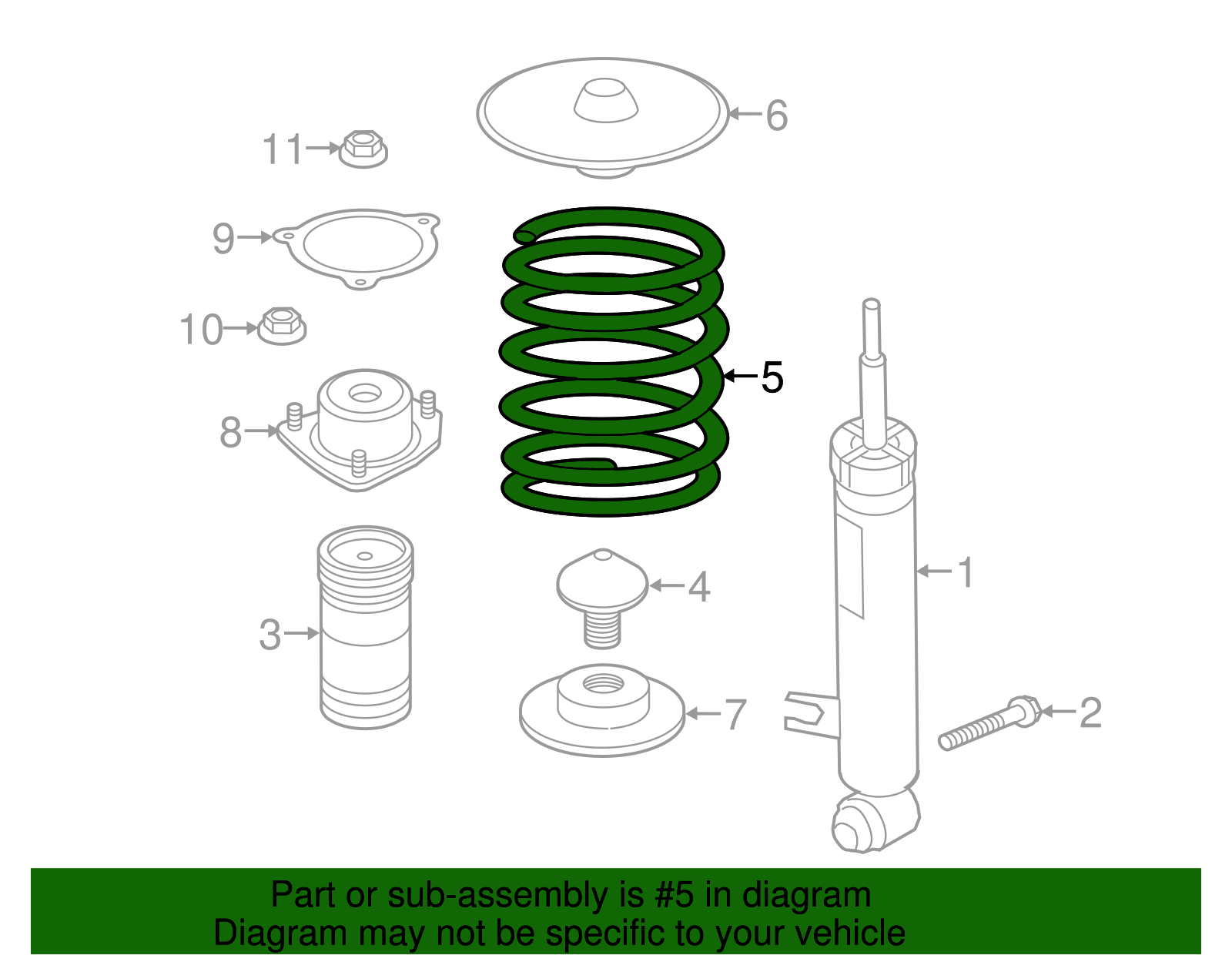 33536779864 - 2007-2019 BMW Coil Spring (33-53-6-779-864