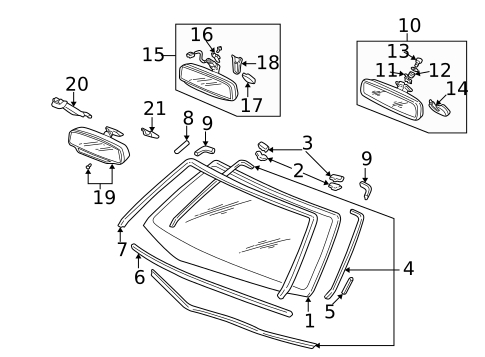 Reveal Moldings for 2004 Acura RL #1