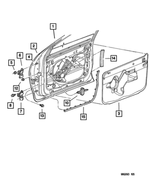 5003224AD - Doors and Related Parts: Front Door, Right for Mopar Image