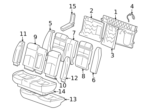 Rear Seat Components for 2004 Buick Regal #0