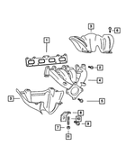 4884460AA - 2.4L Gas; Engine: Exhaust Manifold for Mopar Image