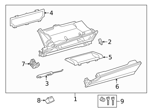 Glove Box for 2020 Lexus ES300h #0