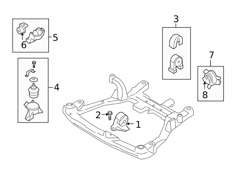 Engine & Trans Mounting for 2008 Hyundai Sonata #0