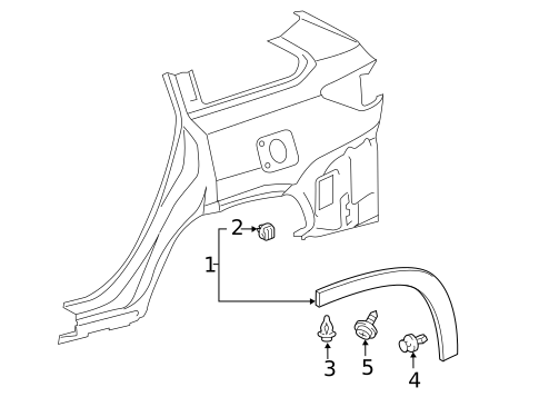 Exterior Trim - Quarter Panel for 2019 Toyota Highlander #0