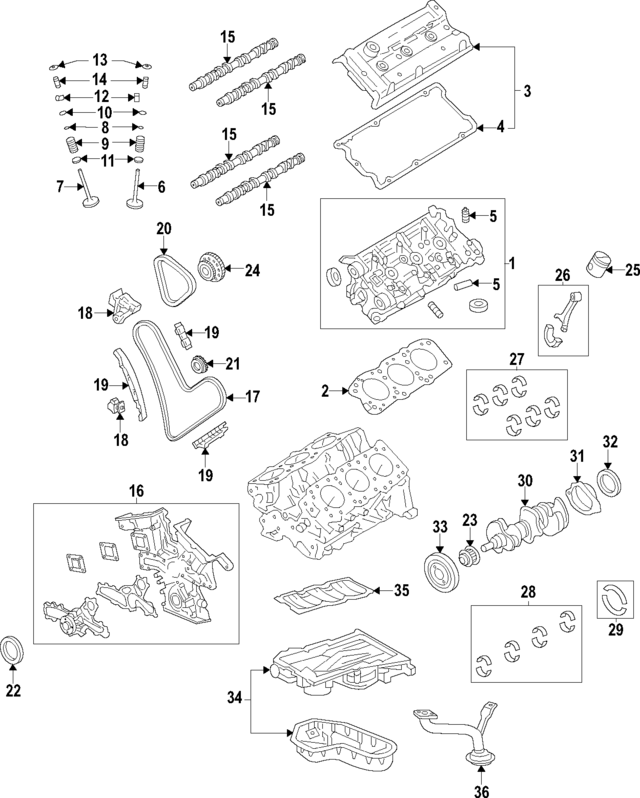 1170131100E5 - Engine: Bearing for Toyota: Avalon, Camry, Highlander, Sienna, Tacoma Image