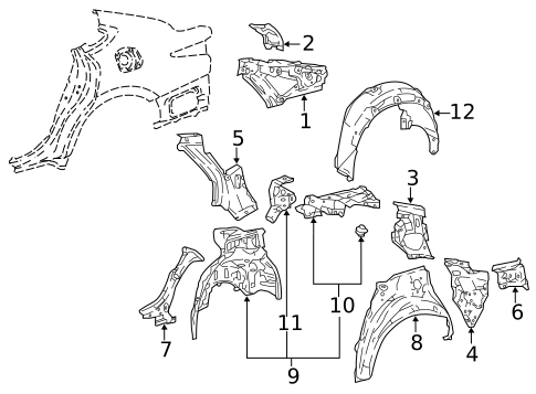 Inner Components for 2023 Lexus LS500 #0