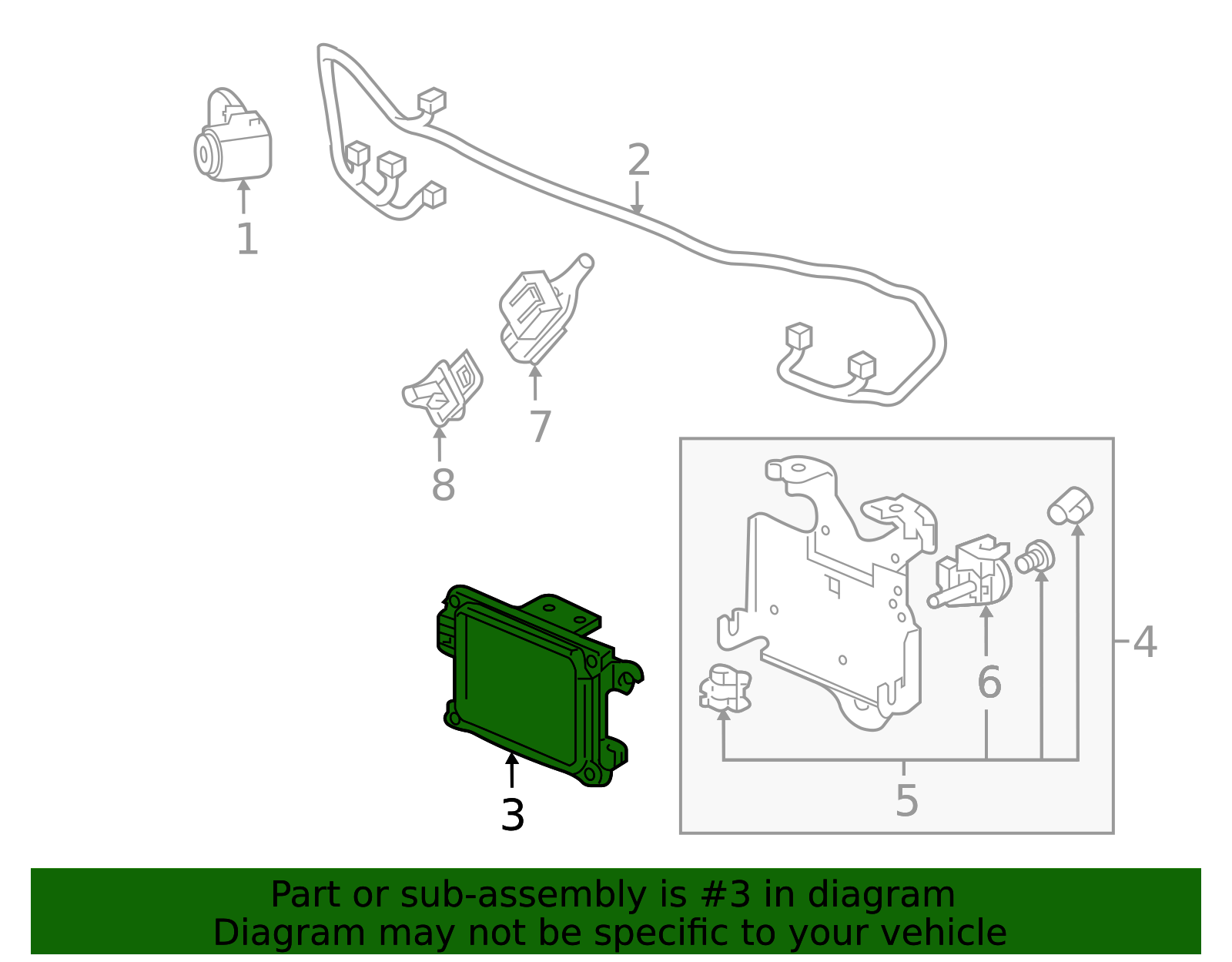 2021-2025 Honda Sensor 36802-T6Z-A21 | Honda Factory Parts