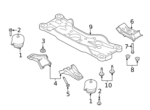 Engine & Trans Mounting for 2014 Ford Mustang #0