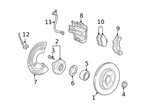 Brake Components for 2005 Ford Thunderbird #1