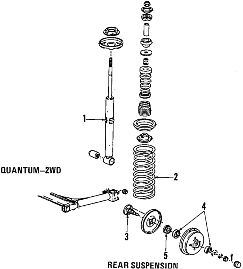 Rear Suspension for 1987 Volkswagen Quantum #1