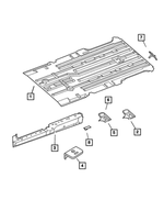 5019511AA - Body Sheet Metal Except Doors: Floor Pan Package for Chrysler: Town &amp; Country, Voyager | Dodge: Caravan Image