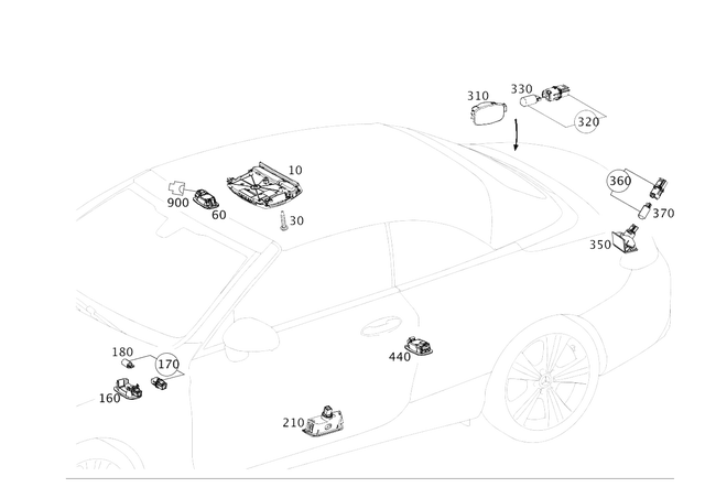 28202101 - Electrical System: Interior Lamp for Mercedes-Benz Image image