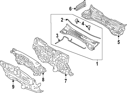Cowl for 2025 Hyundai Santa Fe #0
