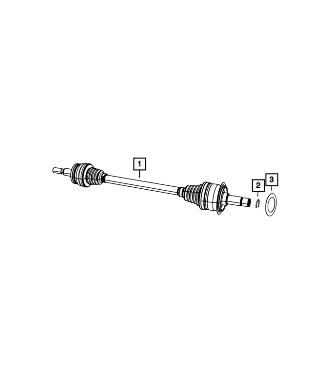 68248548AA - Rear Wheel Drive; Differential and Drive Line: Half Shaft Circlip for Mopar Image