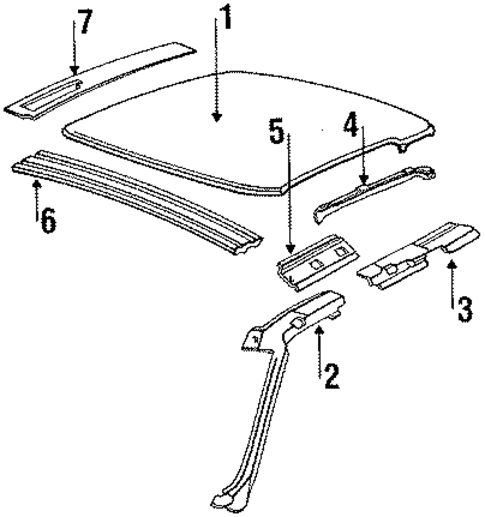 Roof & Components for 1988 Oldsmobile Cutlass Supreme #0