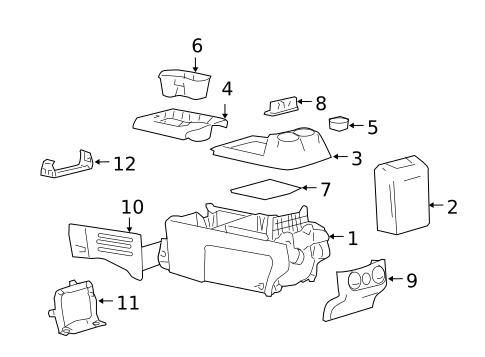 Front Console for 2008 Ford F-150 #0