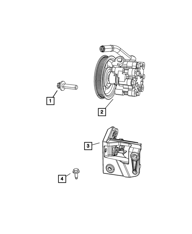 R4766041AB - Steering: Power Steering Pump, Remanufactured for Mopar Image image