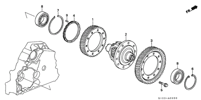AT Differential Gear (4WD) for 2001 Honda CR-V #0