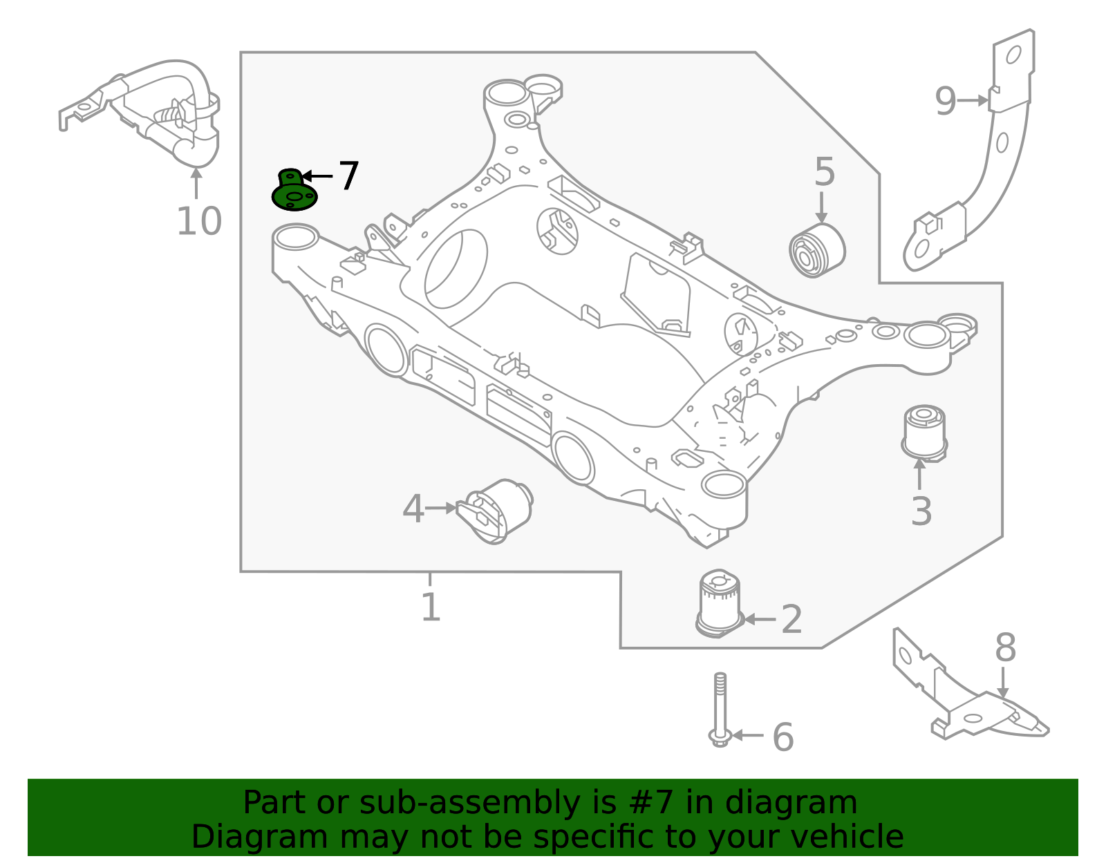 2021-2023 Volvo Suspension Cross-Member Stop 32269107 | TascaParts.com