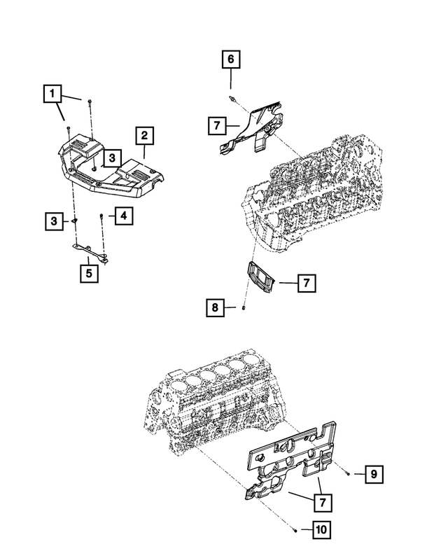 5017782AA - 6.7L Turbo Diesel; Engine: Clip-on Nut, Mounting for Mopar Image