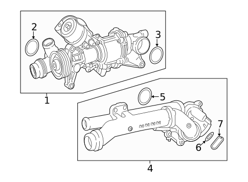 Thermostat & Housing for 2018 Mercedes-Benz C 300 #0