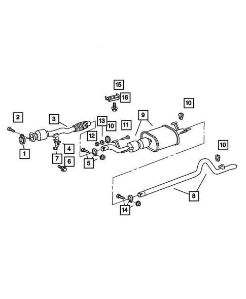 Exhaust System for 2003 Dodge Sprinter 3500 #0