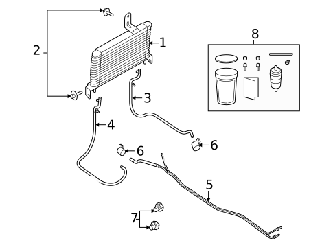Oil Cooler for 2013 Ford E-250 #0