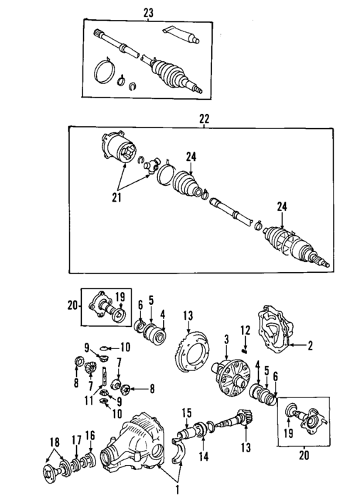 Rear Axle for 2001 Toyota Highlander #0