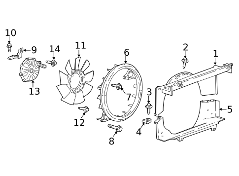 Cooling Fan, Clutch & Motor for 2022 GMC Savana 3500 #0