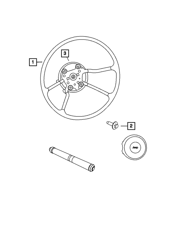 6KK05ZJ8AA - Steering: Steering Wheel Back Cover for Mopar Image image