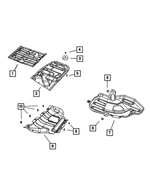 68137927AA - Frame, Bumper and Fascia: Transfer Case Skid Plate for Dodge: Durango | Jeep: Grand Cherokee, Grand Cherokee WK Image