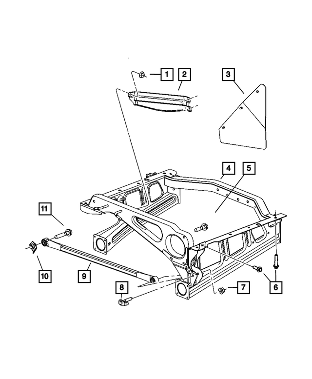 « 52124516AB – Rear Suspension : Roue De Secours Ecran pour Mopar Image »