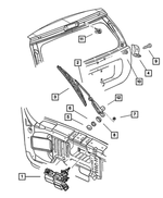 55155122AG - Wiper/Lock Cylinder and Keys: Windshield Wiper Motor for Mopar Image