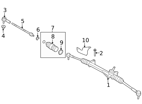 Steering Gear & Linkage for 2012 Ford Escape #0